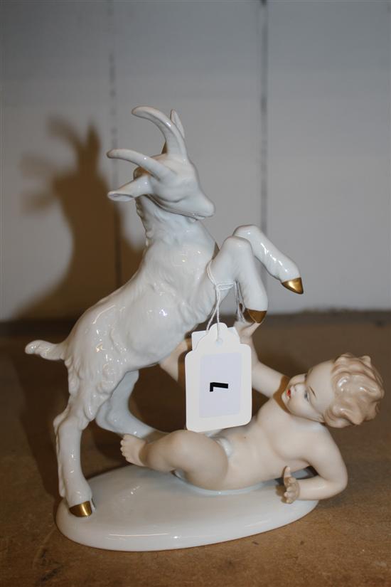 Waldendorf cherub with goat